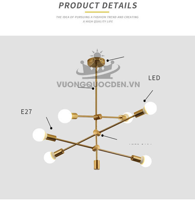 Đèn chùm phòng khách hiện đại XTE 266-13